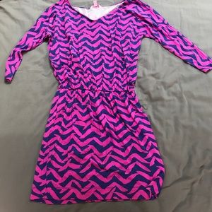 Lilly Pulitzer Pink and Blue Seagull Print Dress